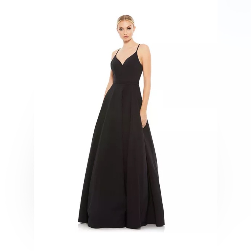SOLD Mac Duggal Ieena Classic A-Line V-Neck Ballgown